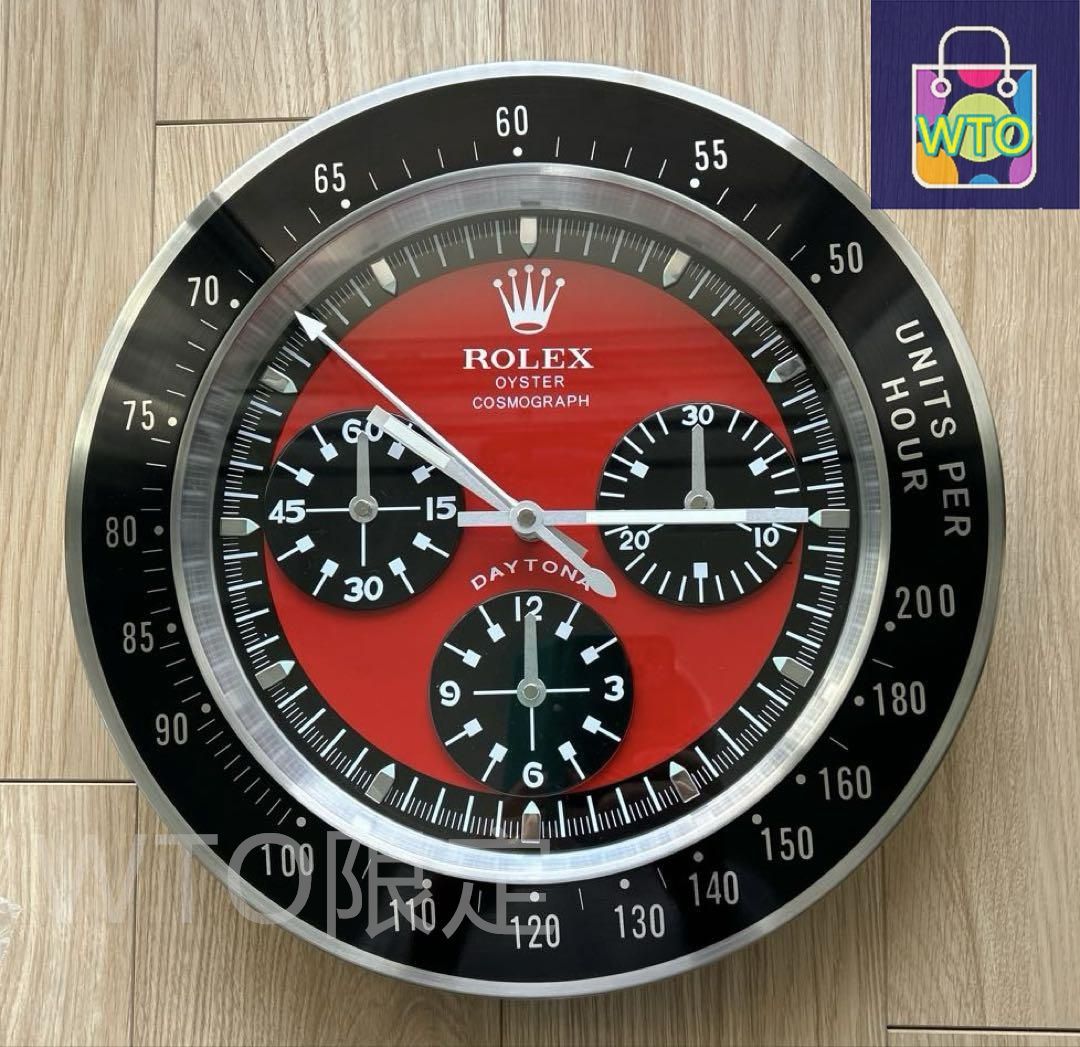 希少 海外販促品 ROLEX掛け時計 コスモグラフ デイトナ ブラック/ブラック 海外販促品 ROLEXロレックス 掛け時計 コスモグラフ デイトナ ルマン