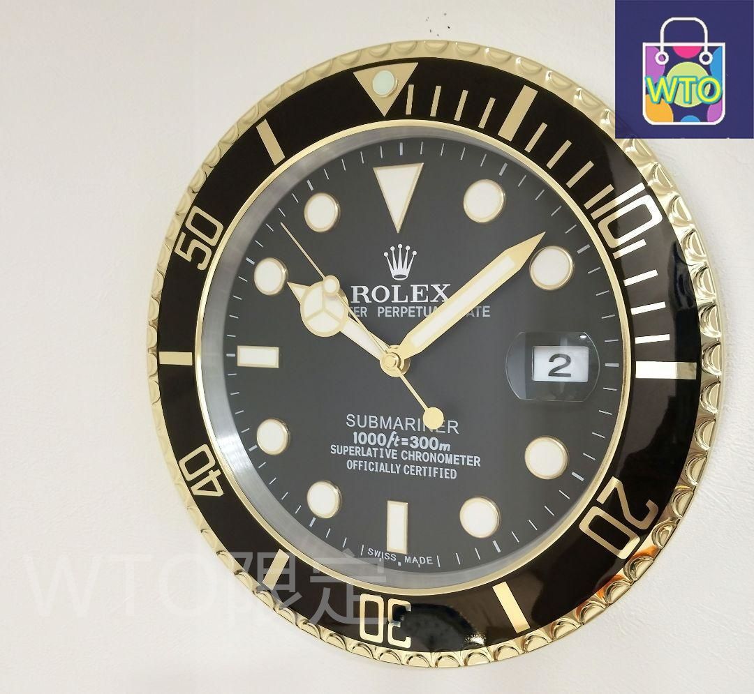 海外販促品 新品 ROLEX掛け時計 サブマリーナ　ブラック 壁掛け ロレックス ROLEX 掛け時計 サブマリーナブラック-WTO輸入 - メルカリ