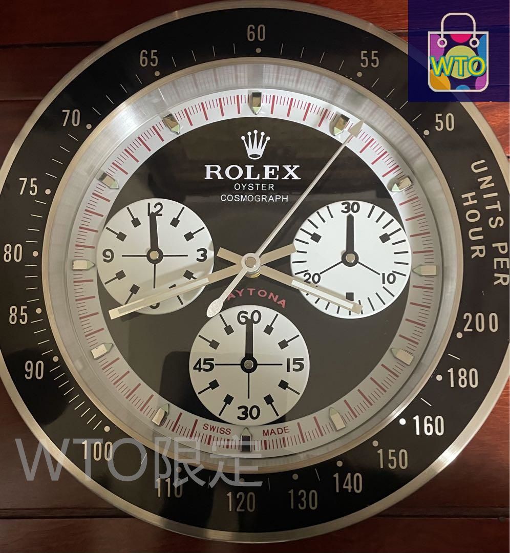 新品未使用　デイトナ　ポール・ニューマン　掛け時計　非売品 ロレックス デイトナ ポールニューマンスタイル掛け時計, 未使用品-WTO