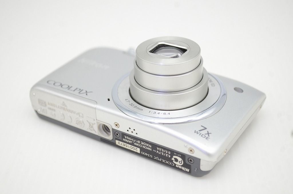 良品 Nikon ニコン COOLPIX S3400 コンパクトデジタルカメラ シルバー
