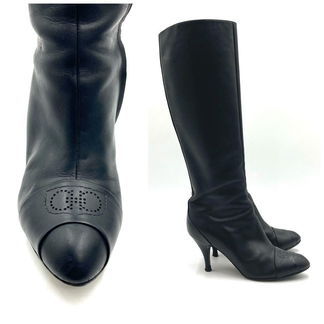 サルバトーレフェラガモ Salvatore Ferragamo ロングブーツ　黒 Salvatore Ferragamo サルバトーレフェラガモ ロングブーツ レザー