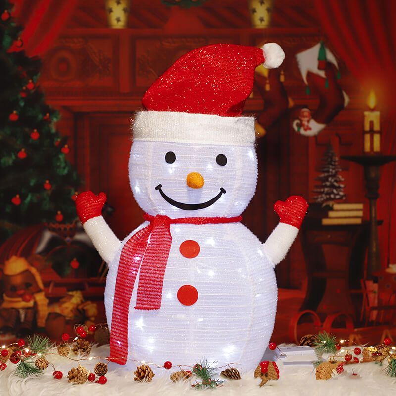 クリスマス 飾り ライト デコレーション LED 置物 ライト 雪だるま