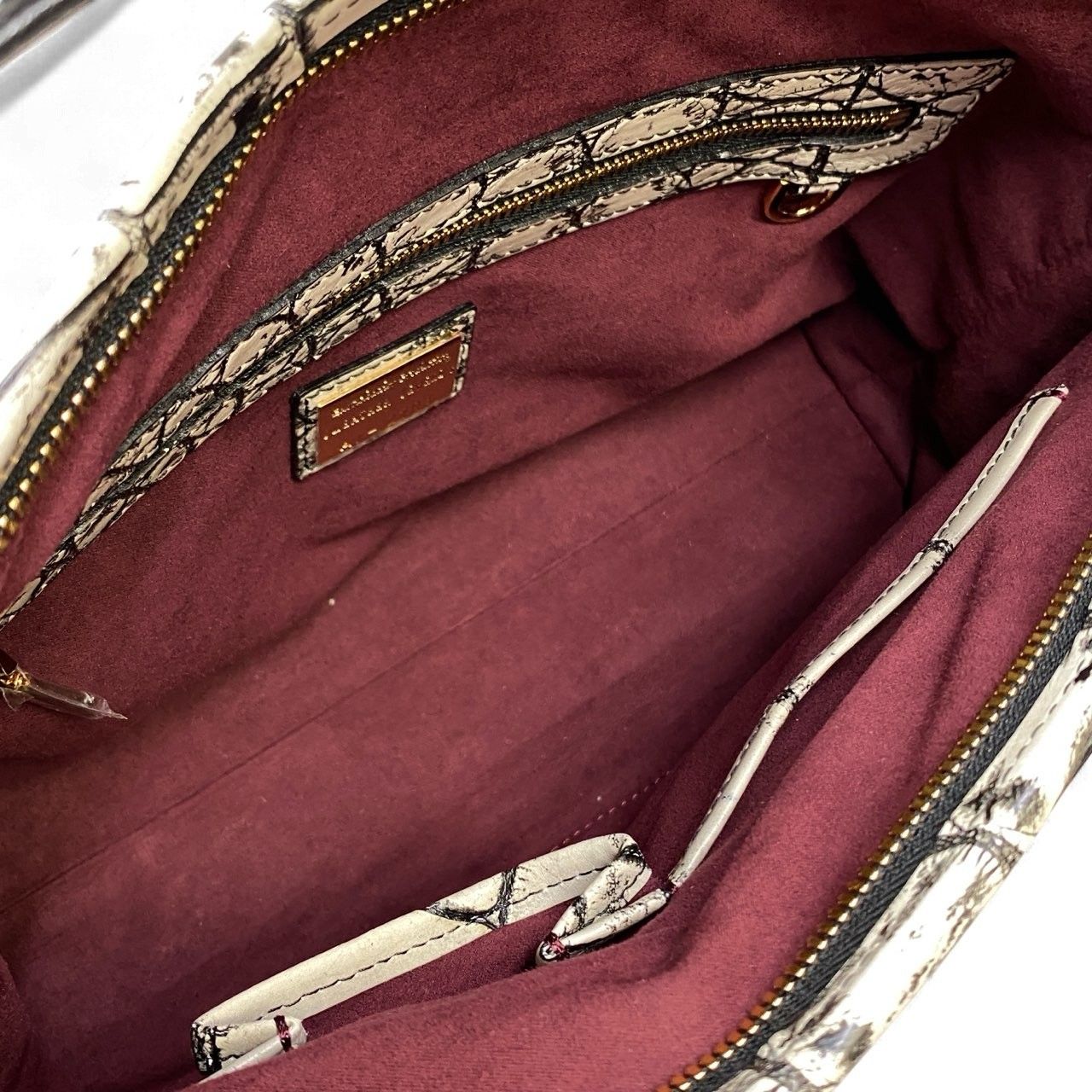 レザージュエルズ　JRA クロコダイル　ハンドバッグ ak18【未使用】JRA認定 LEATHER JUWELS Crystal Reptiles レザー