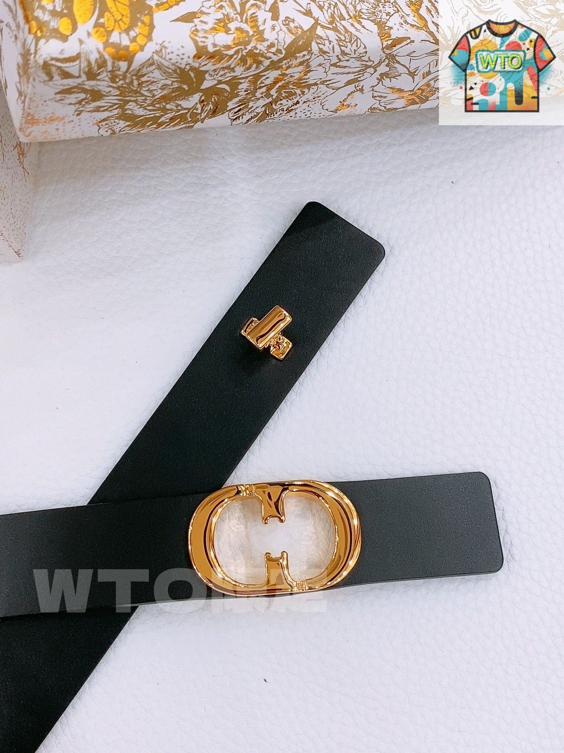 新品 Dior ディオール ベルト MONTAIGNE BLACK&BEIGE 30 Montaigne Reversible Belt Black and Latte Smooth Calfskin, 20