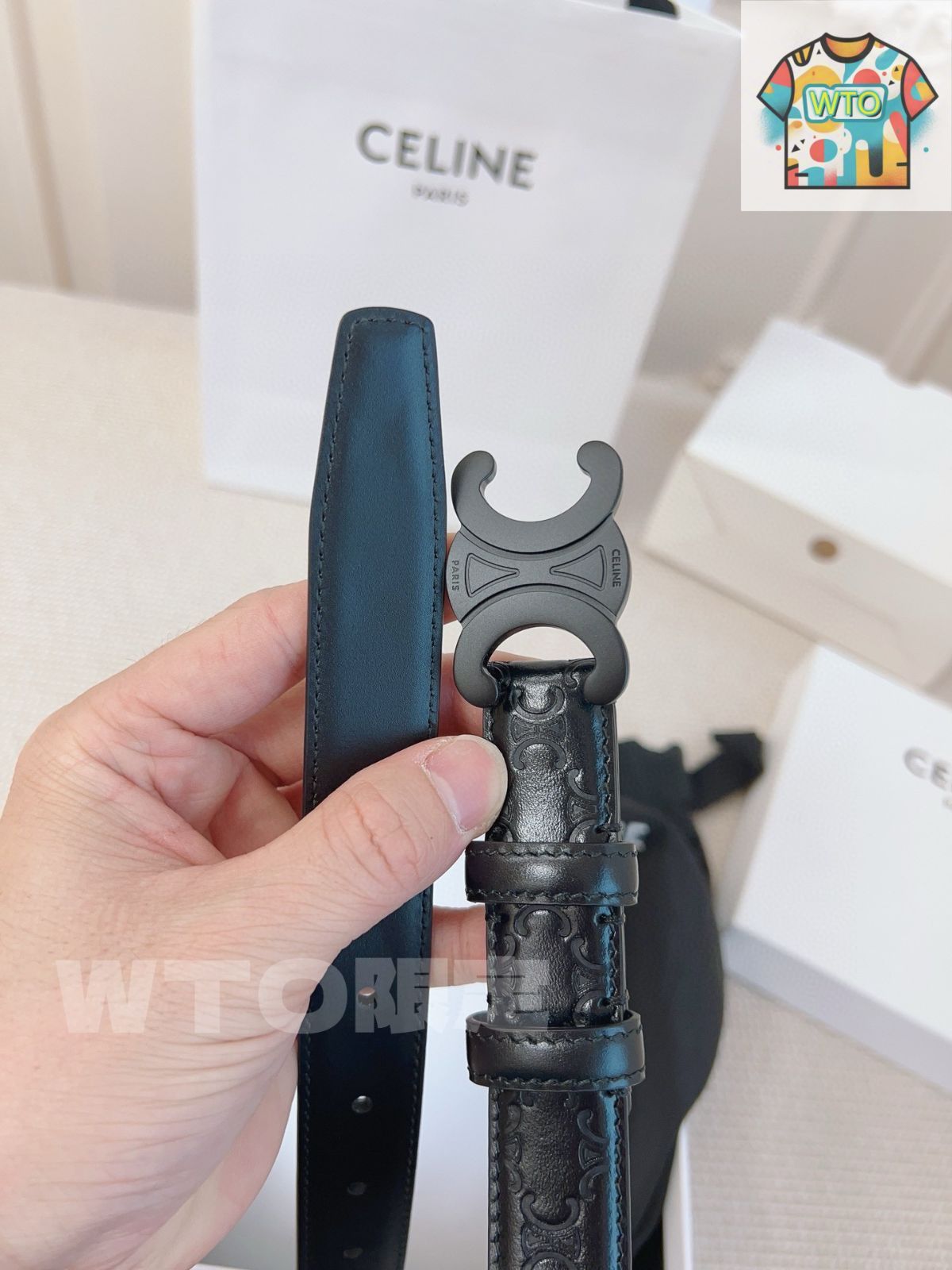 今日特価】CELINE オリジナルレザーベルト-1 - メルカリ