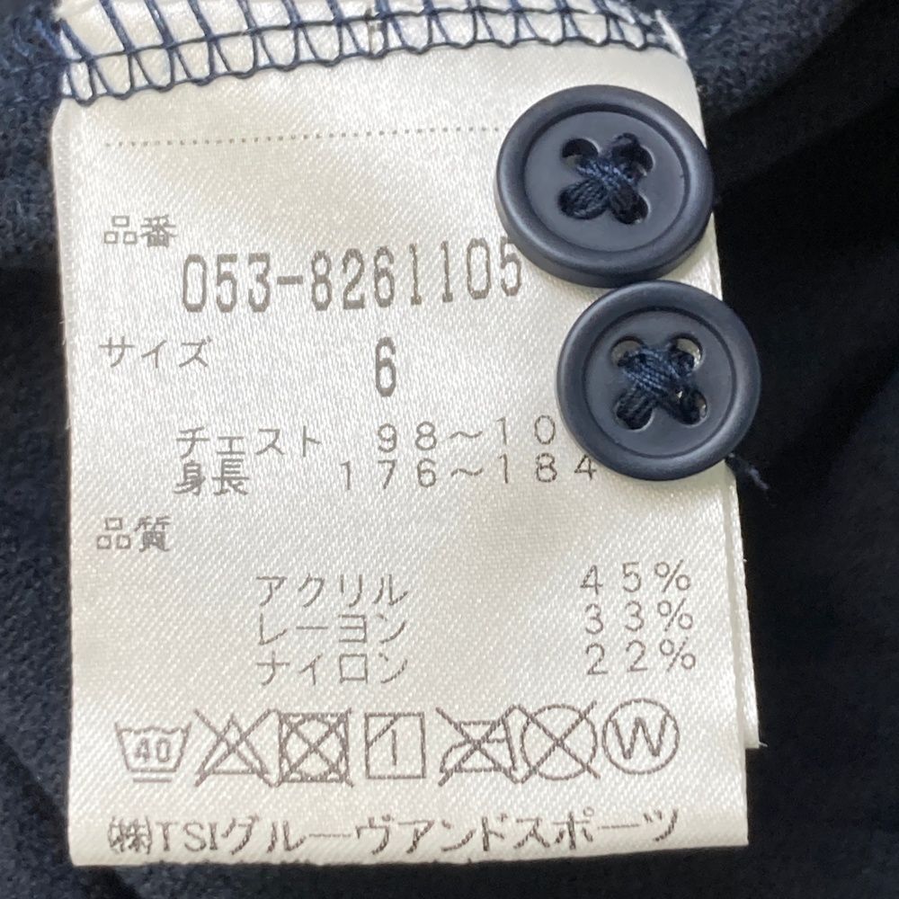 サイズ：6 PEARLY GATES パーリーゲイツ 長袖ポロシャツ ボタンダウン