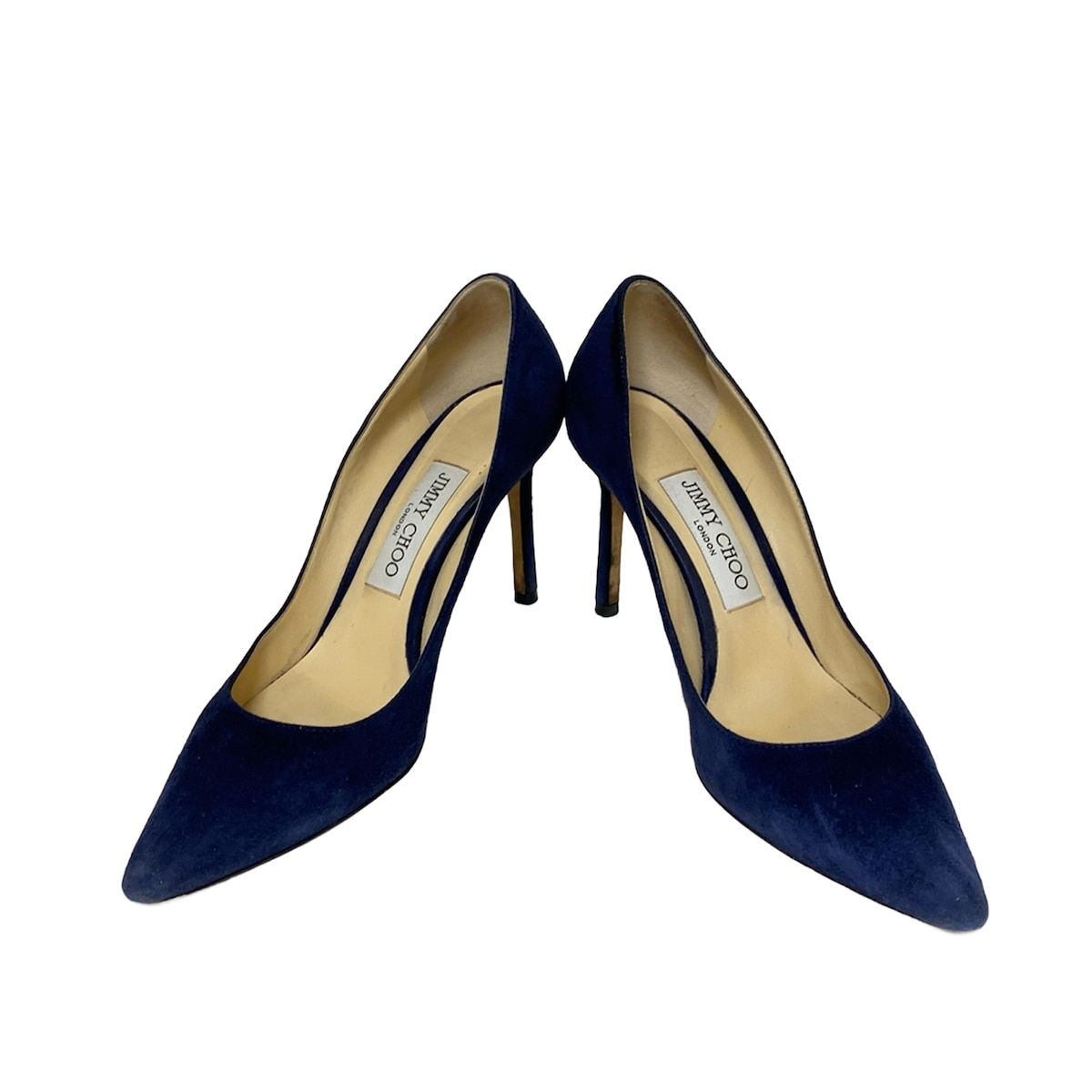 ジミーチュウ　パンプス　37 JIMMY CHOO(ジミーチュウ) パンプス 37 レディース - ネイビー - メルカリ