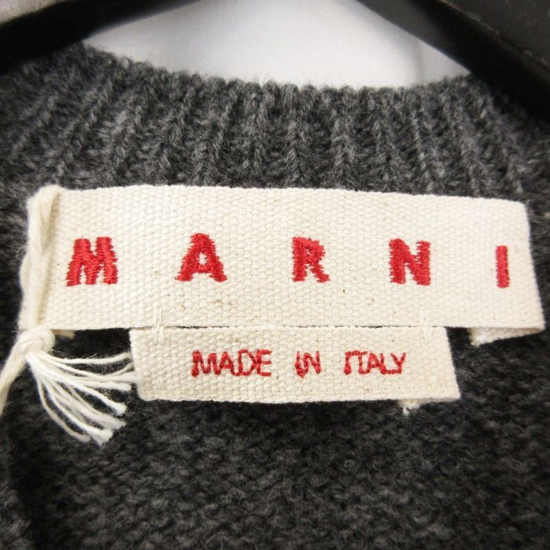 美品 MARNI マルニ ニットベスト CVMG0130Q0 UFH938 Embroidery wool