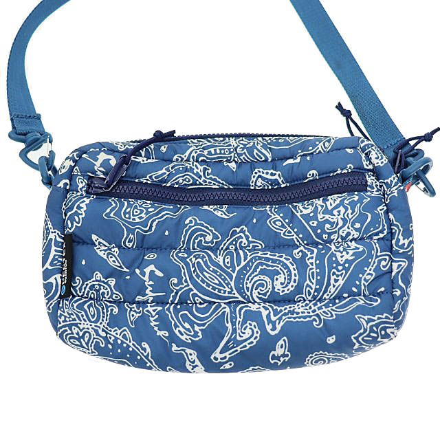 シュプリーム SUPREME 22AW Puffer Side Bag Blue Paisley パファー