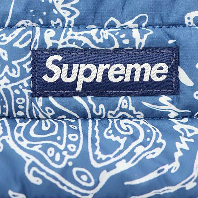シュプリーム SUPREME 22AW Puffer Side Bag Blue Paisley パファー