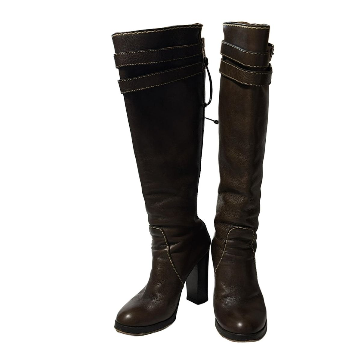 Chloe(クロエ) ロングブーツ 37 レディース ダークブラウン ニーハイ