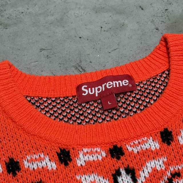 Supreme 18ss Bandana Sweater Lサイズ シュプリーム バンダナ