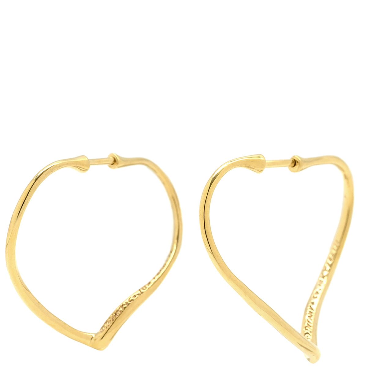 TIFFANY ティファニー K18YG オープンハートフープピアス ティファニー Tiffany & Co ピアス オープンハート フープピアス K18YG