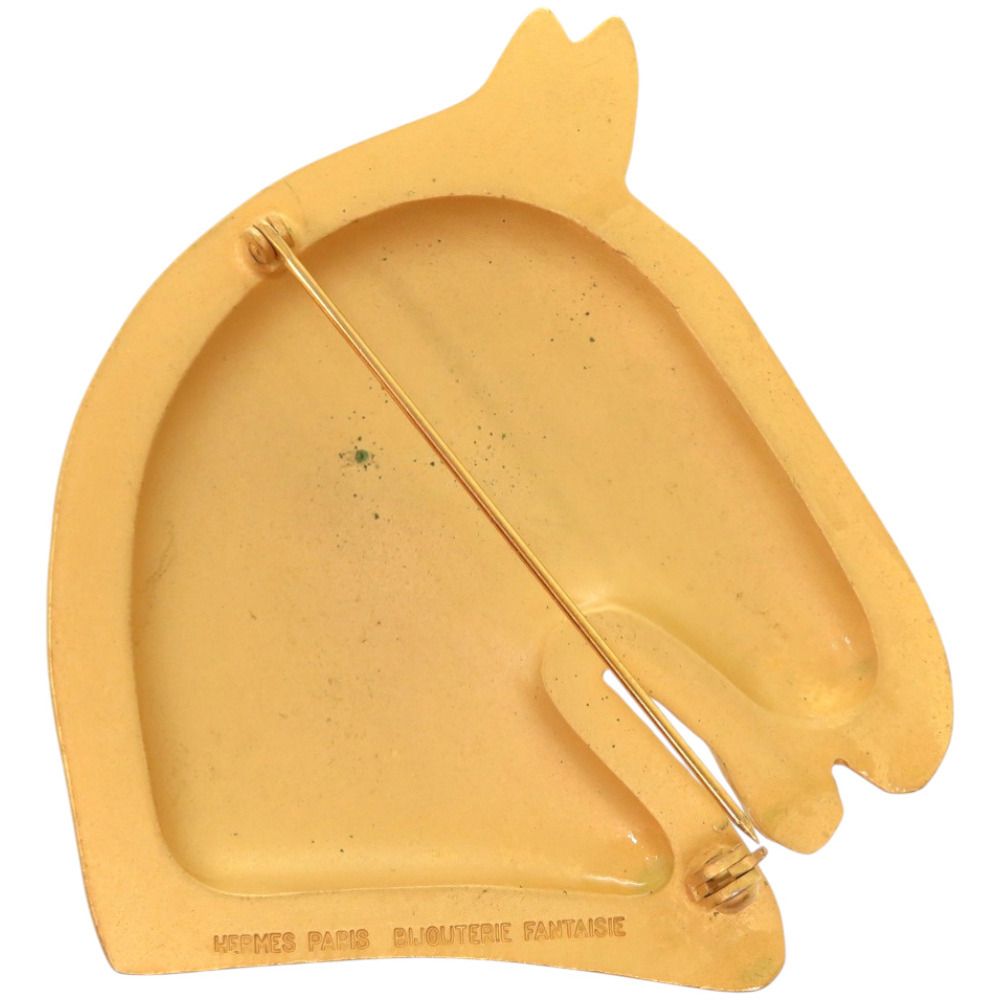 エルメス シュバル ホース 馬 ブローチ GP ゴールド 金 1816 HERMES