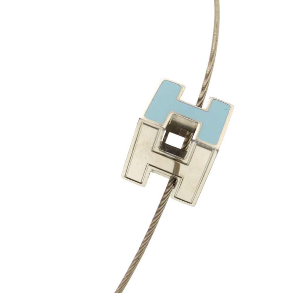 美品 エルメス カージュドアッシュ Hキューブ メタル ライトブルー 青