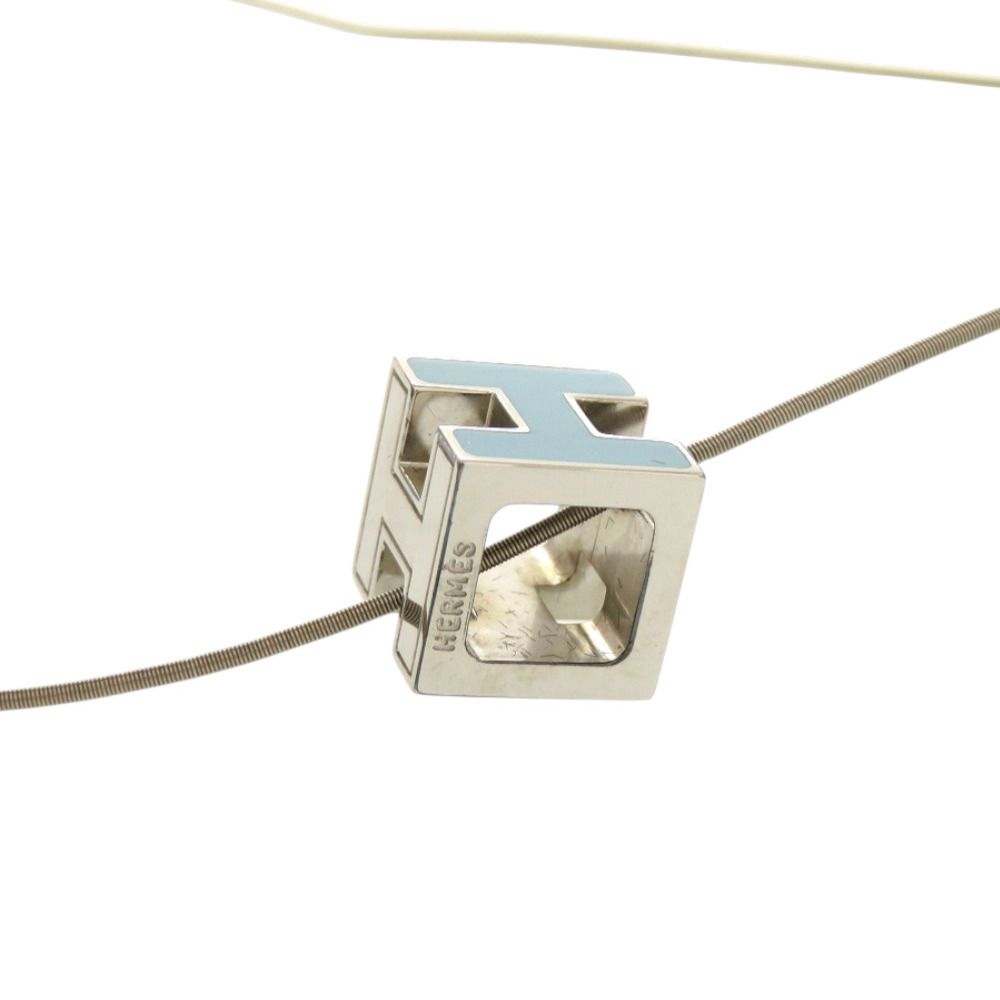 美品 エルメス カージュドアッシュ Hキューブ メタル ライトブルー 青