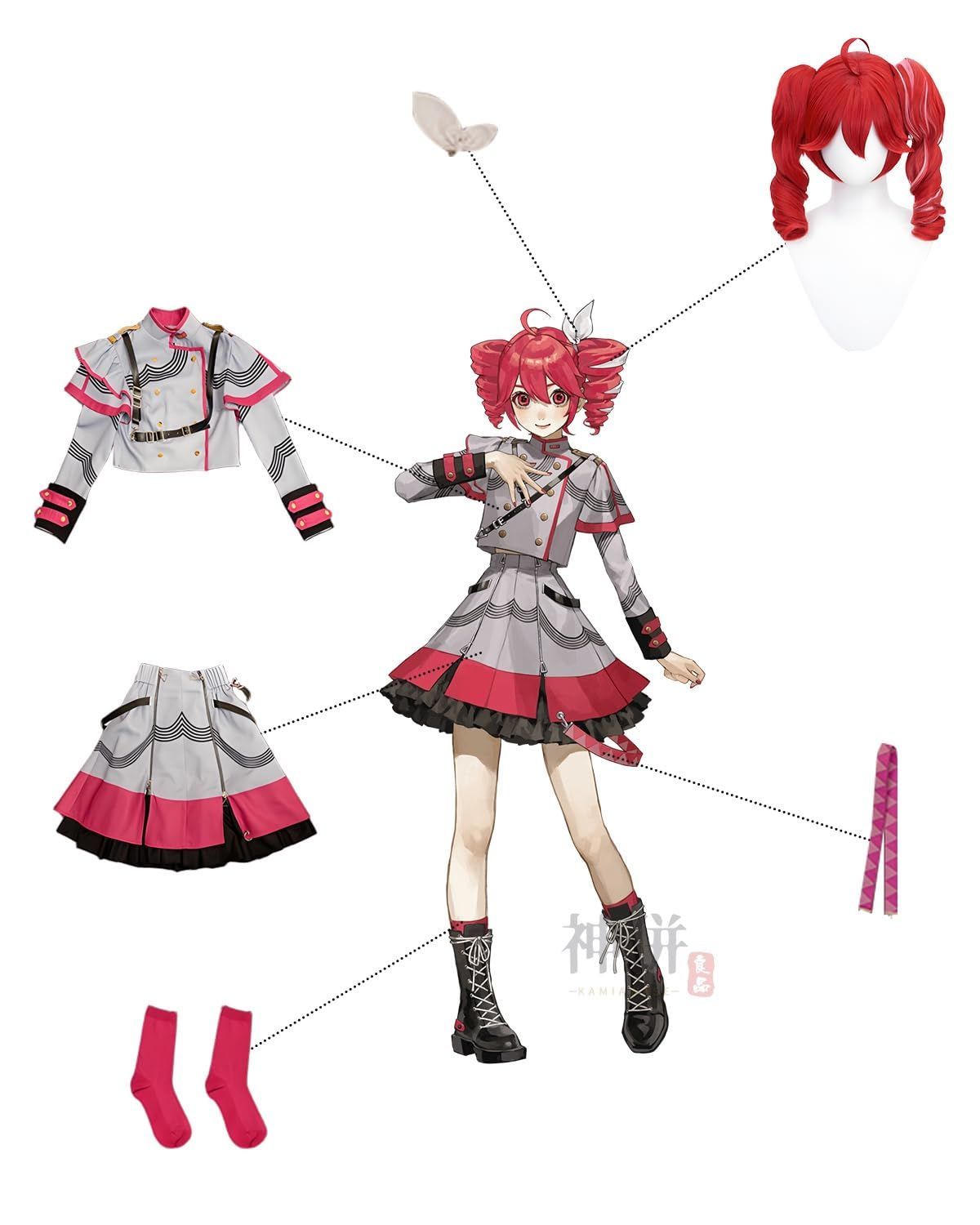神併良品] 重音テト コスプレ ウィッグ付き Lサイズ 嘘の歌姬 メズマ