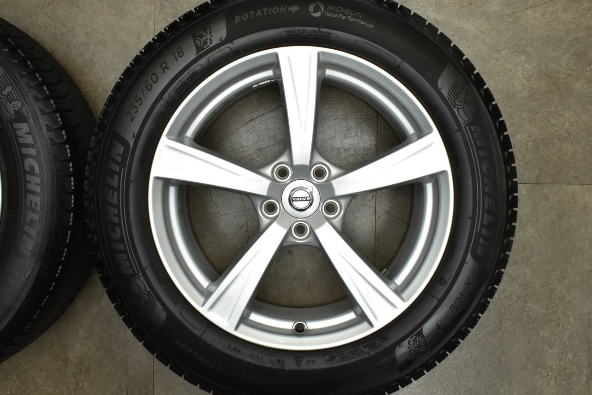 美品】ボルボ XC90 純正 18in 8J +42.5 PCD108 ミシュラン X-ICE 3+ 