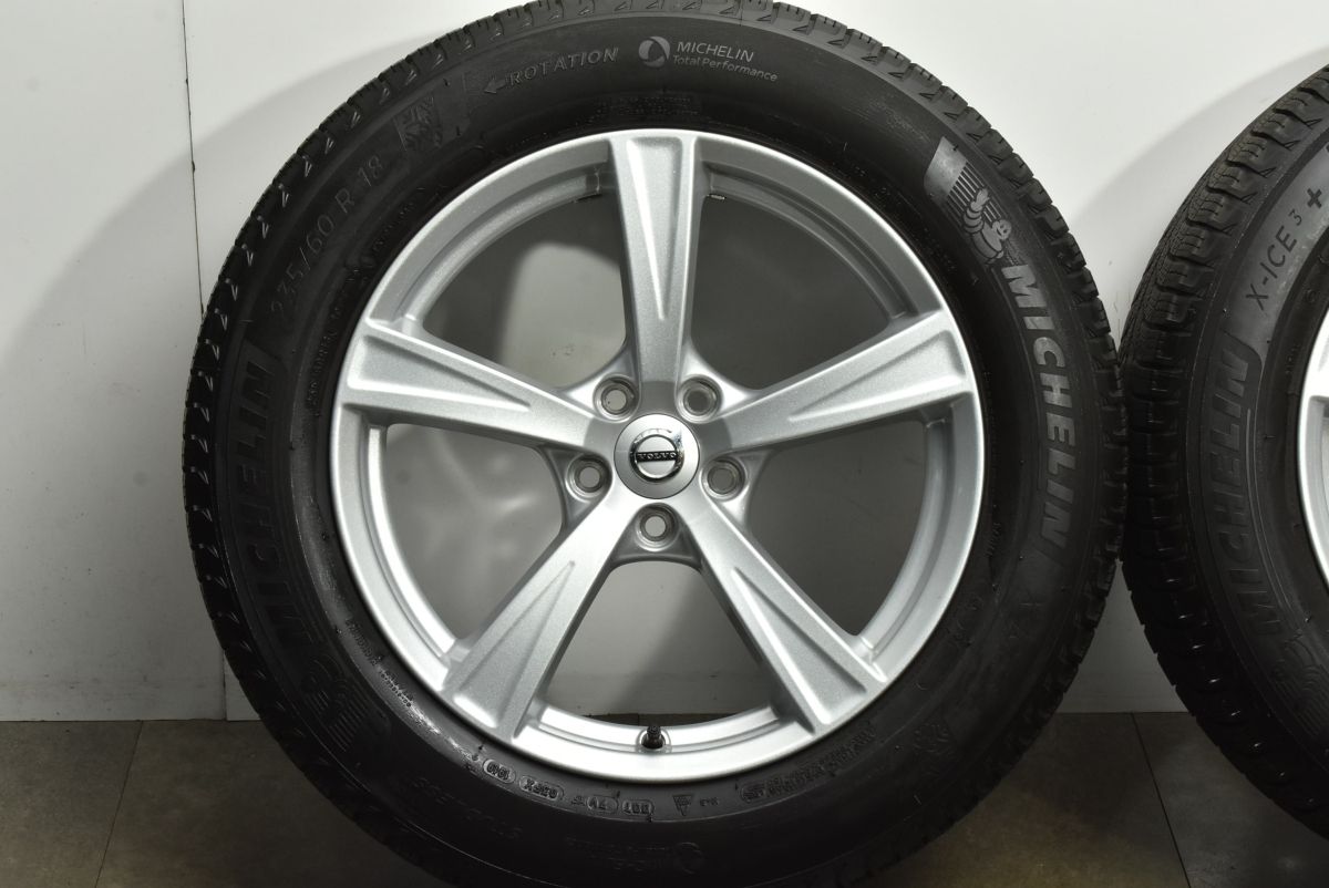 美品】ボルボ XC90 純正 18in 8J +42.5 PCD108 ミシュラン X-ICE 3+ 