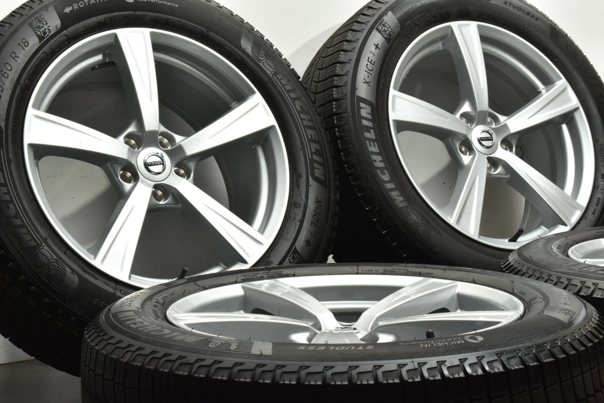 美品】ボルボ XC90 純正 18in 8J +42.5 PCD108 ミシュラン X-ICE 3+