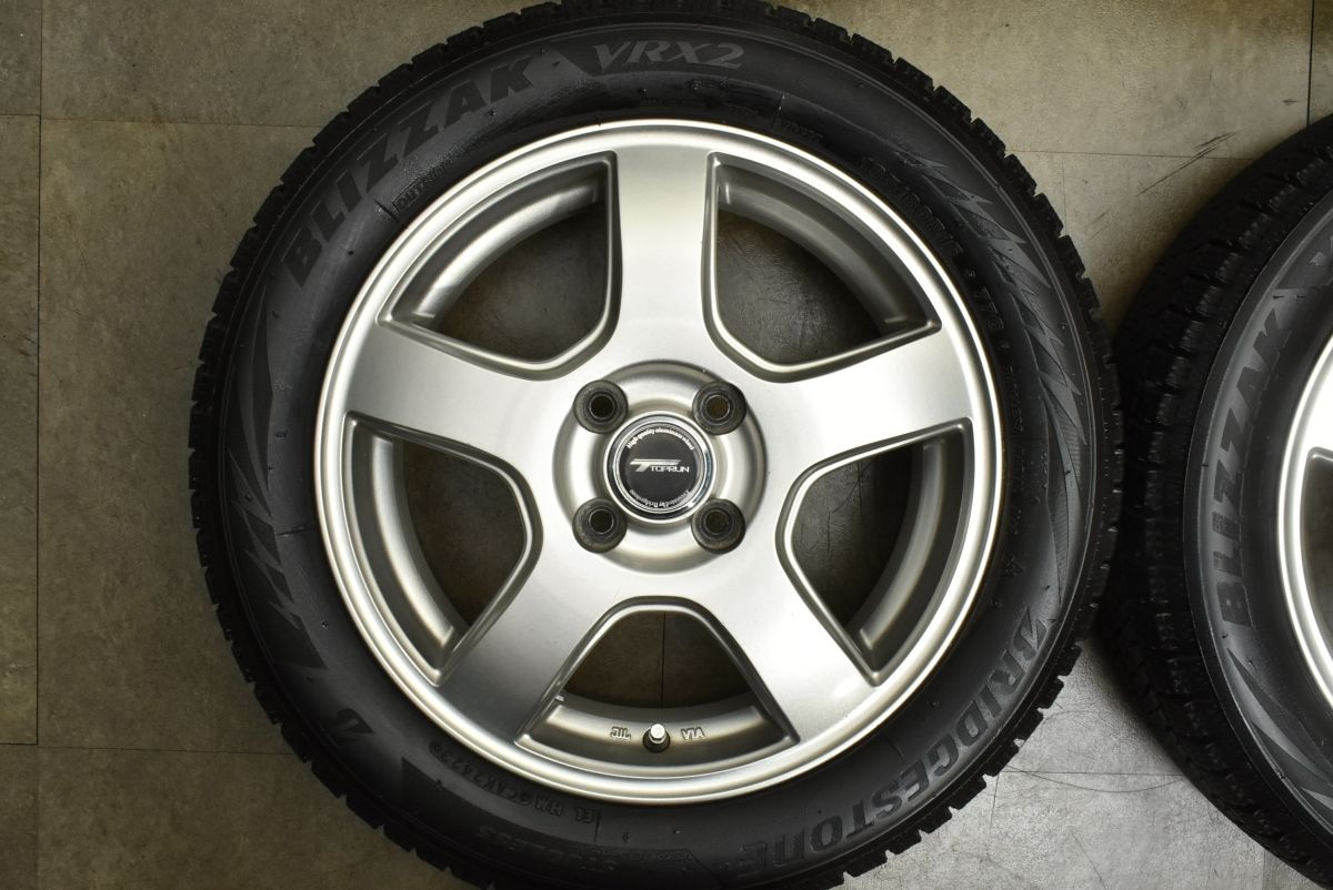 バリ溝】トップラン 15in 4.5J +45 PCD100 ブリヂストン ブリザック