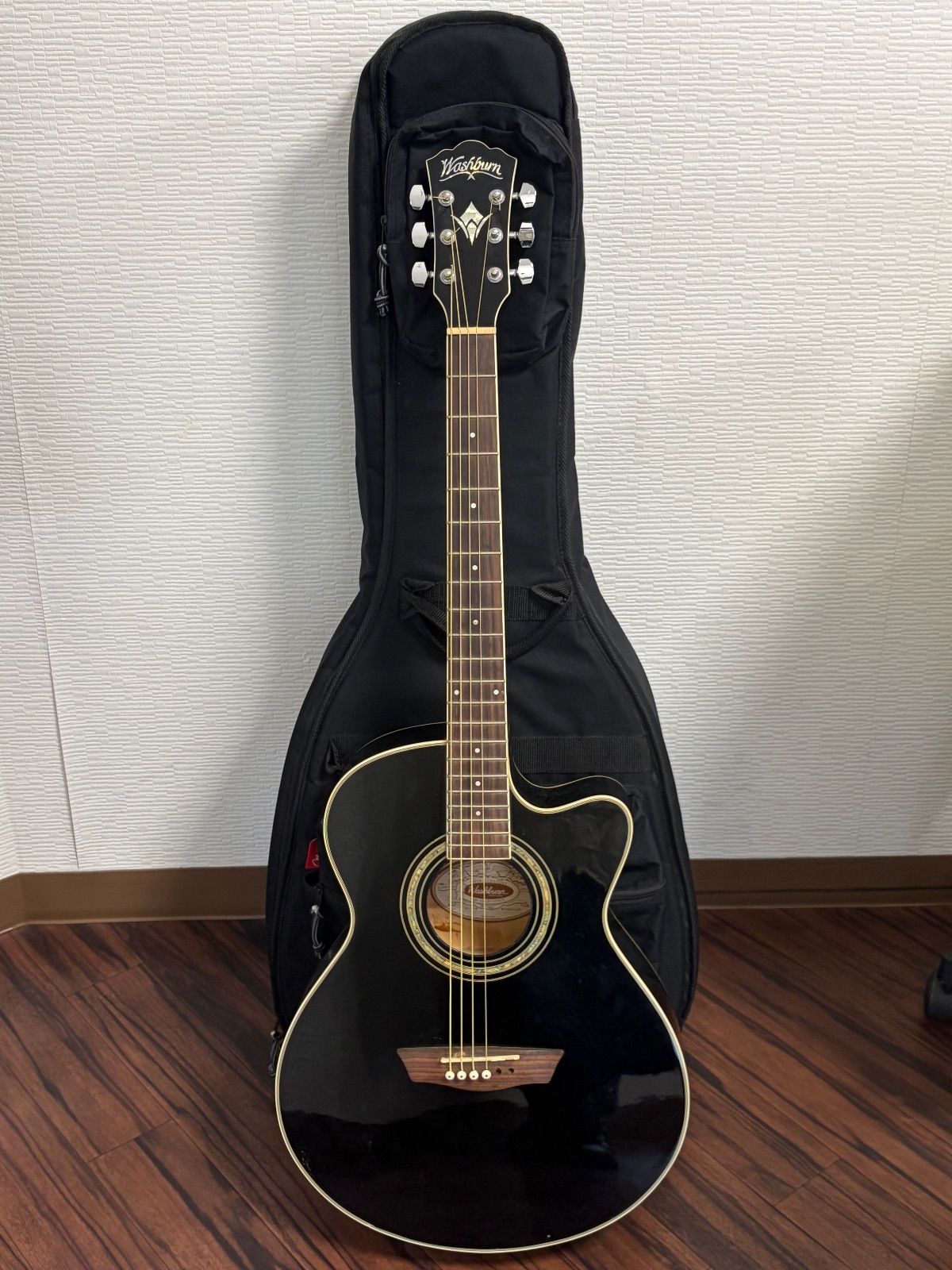Washburn ワッシュバーン エレアコ コレクション EA12-B 黒 ソフト