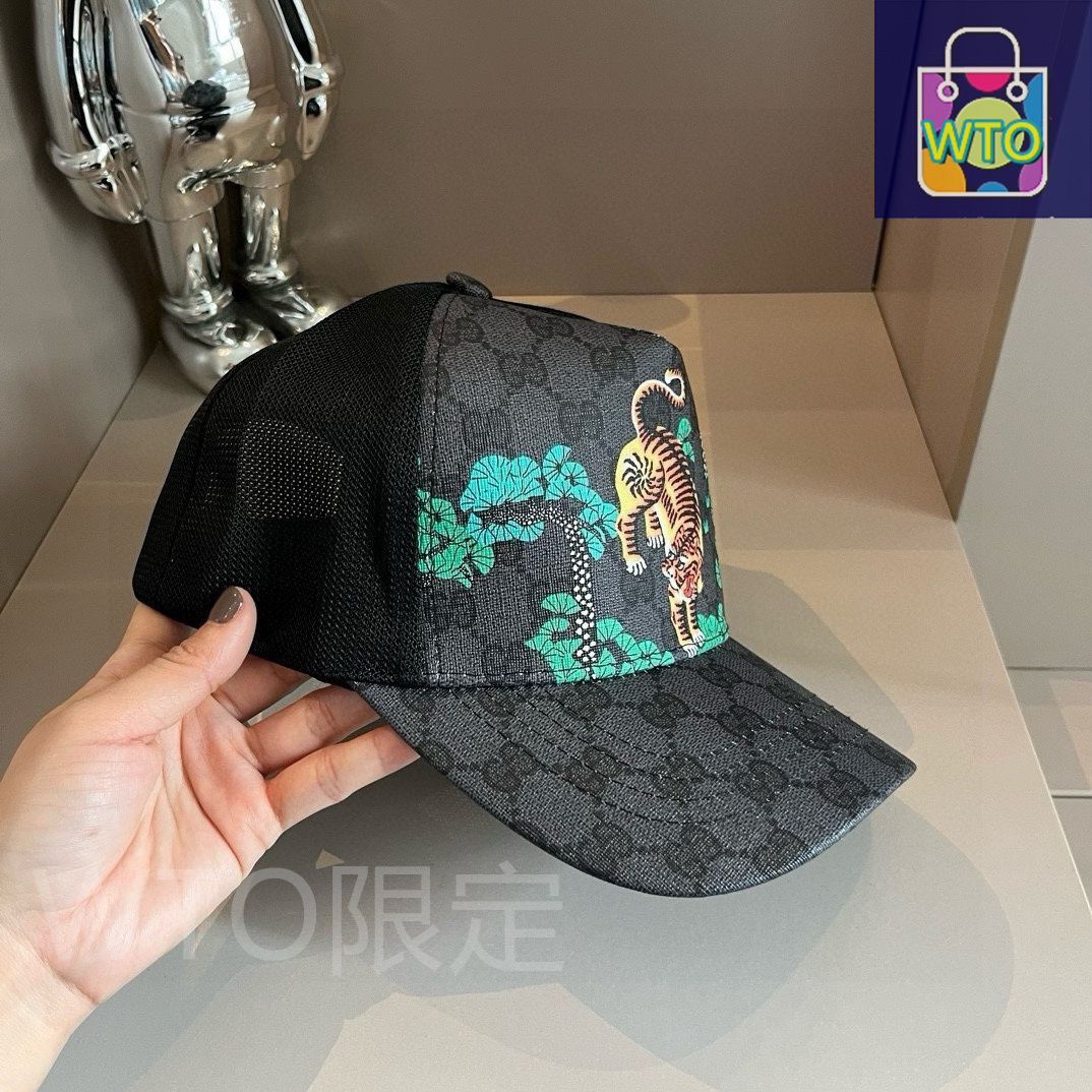 新品未使用　GUCCI グッチ　メッシュキャップ　22ss Mサイズ GUCCI グッチ キャップ ベースボール サイズM メッシュ 黒 ブラック