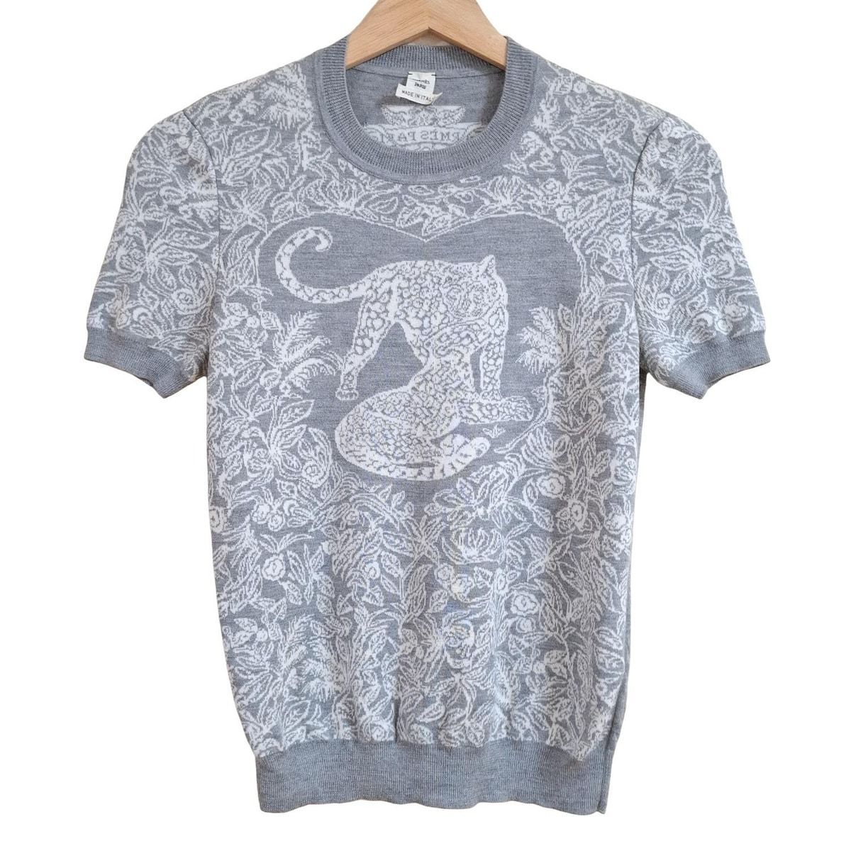 HERMES カシミヤセーター 34サイズ 黒/白 Brand New ( Rank N ) HERMÈS Chaine d'Ancre long-sleeve sweater