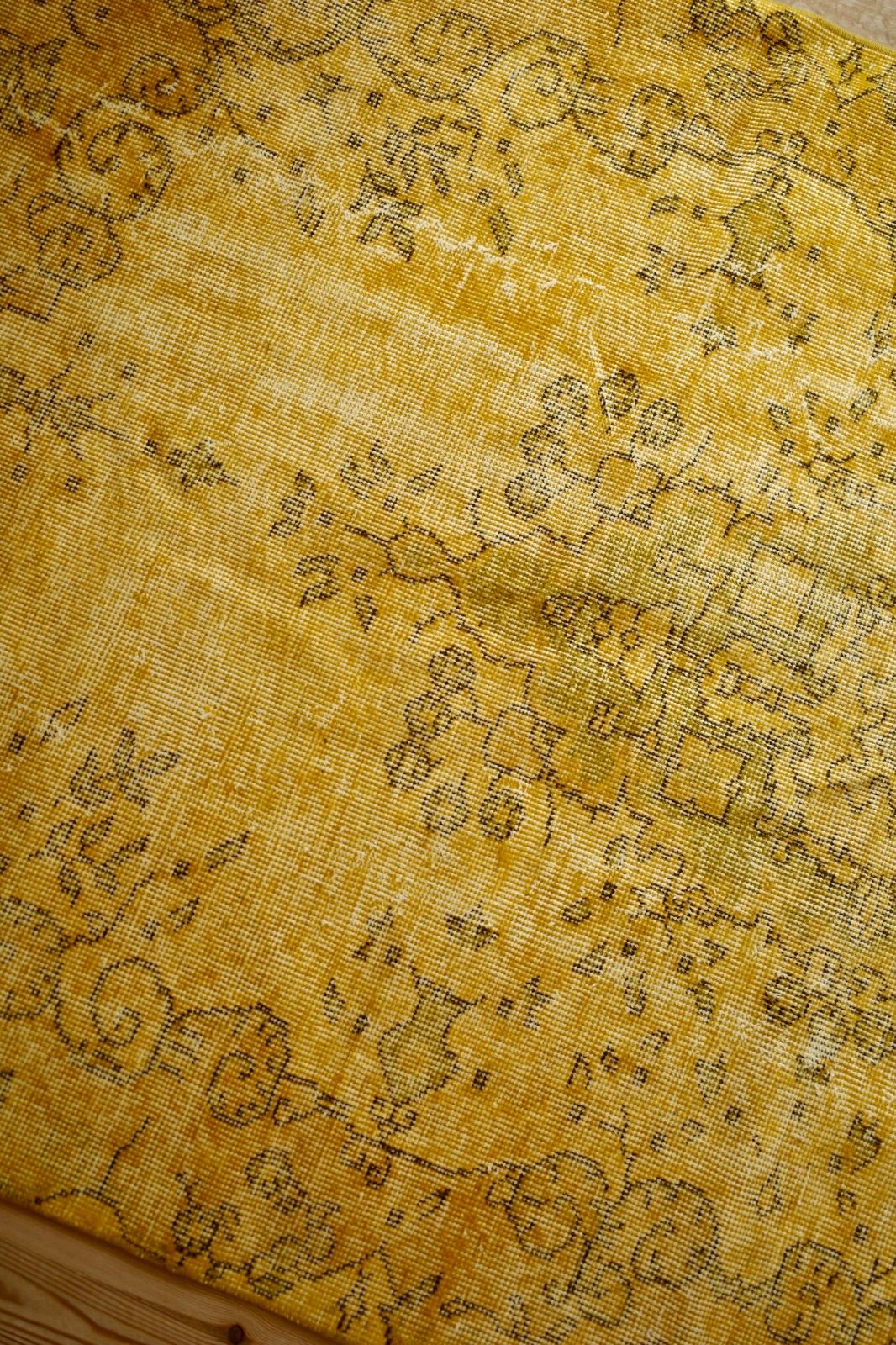 トルコ ヴィンテージラグ イエローオーバーダイ - メルカリ
