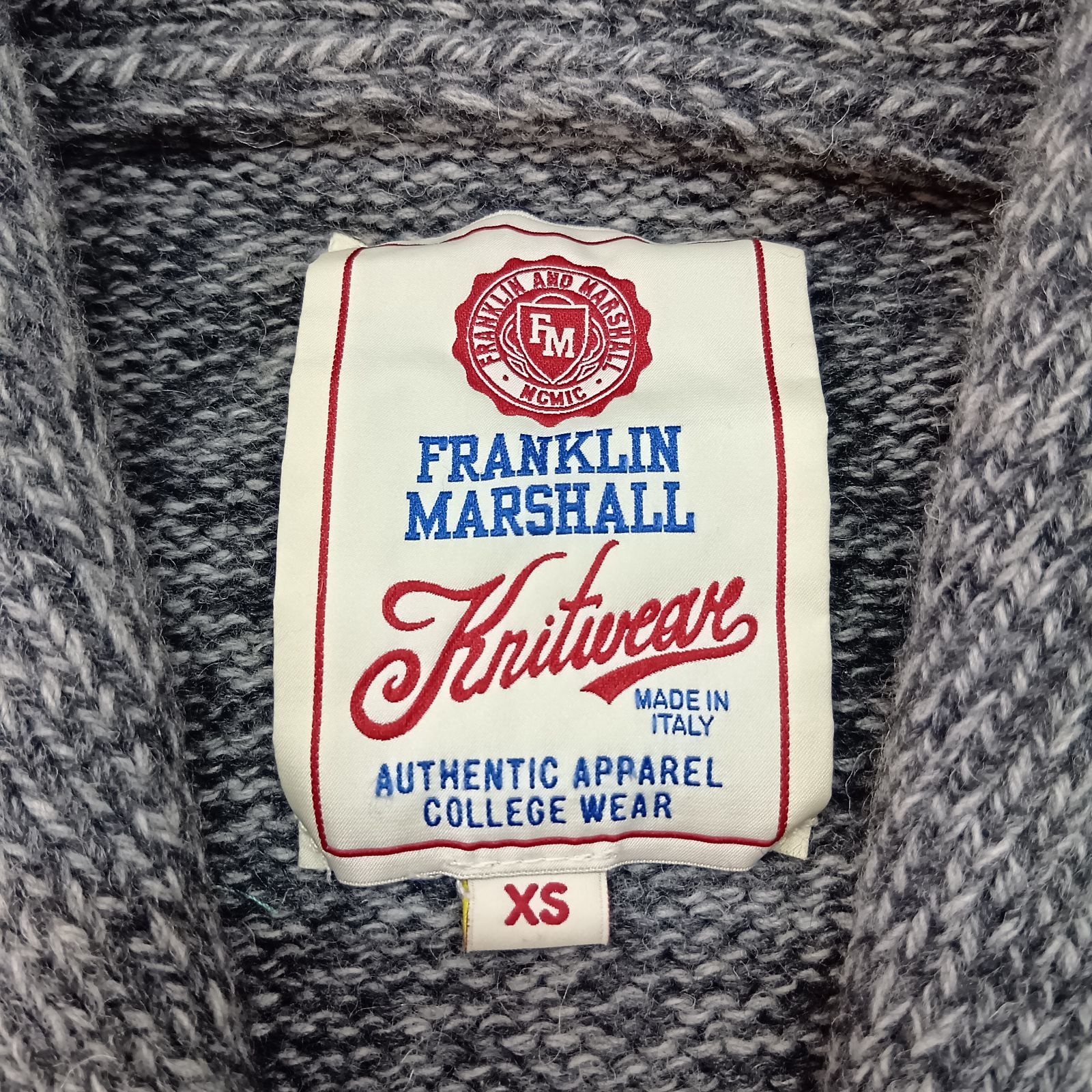 Franklin Marshall XSサイズ Y2K ニットカーディガン ショールカラー 