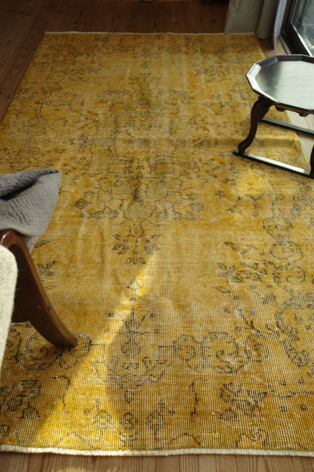トルコ ヴィンテージラグ イエローオーバーダイ - メルカリ