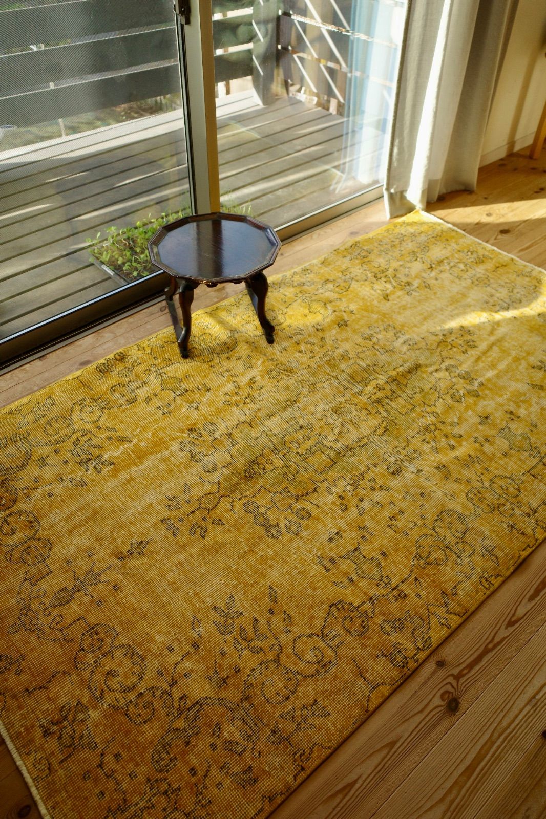 トルコ ヴィンテージラグ イエローオーバーダイ - メルカリ