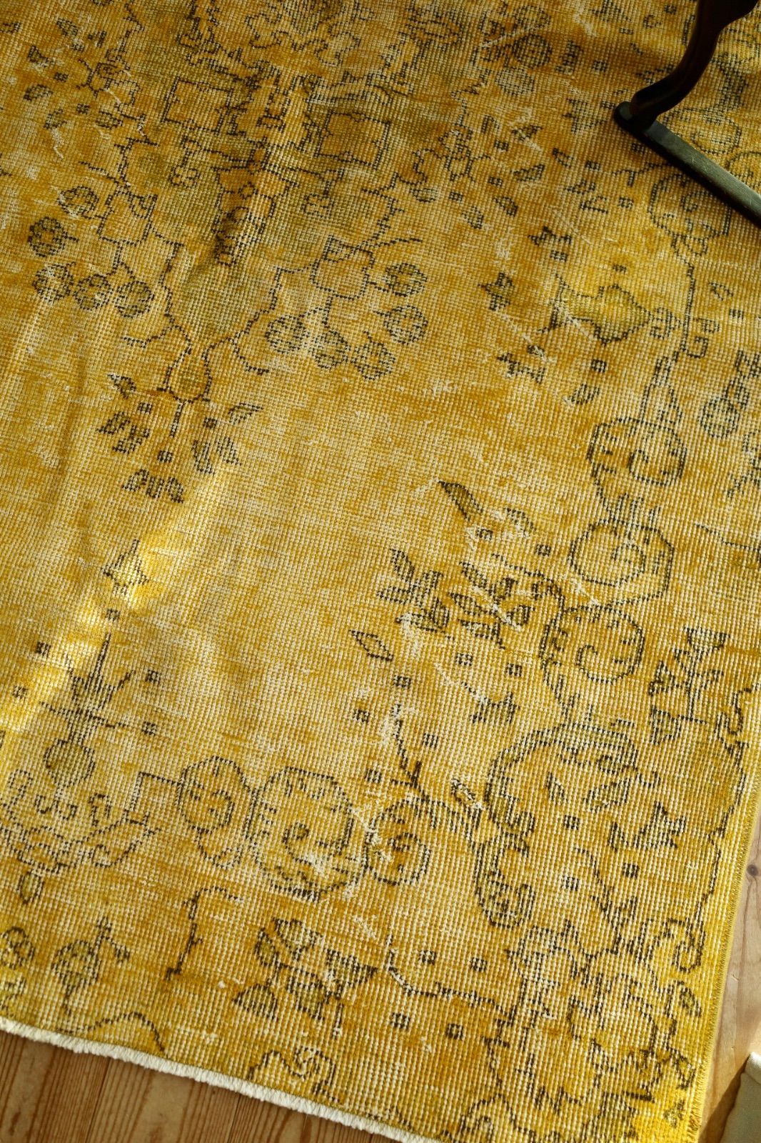 トルコ ヴィンテージラグ イエローオーバーダイ - メルカリ