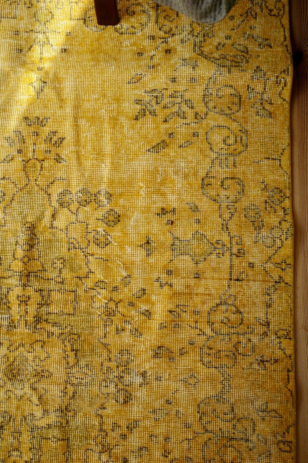 トルコ ヴィンテージラグ イエローオーバーダイ - メルカリ