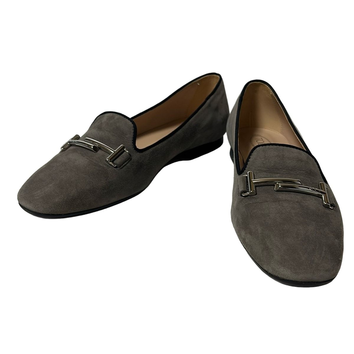 TOD'S シルバー フラットシューズ箱袋有り TOD'S シルバー フラットシューズ箱袋有り TOD'S シルバー フラット