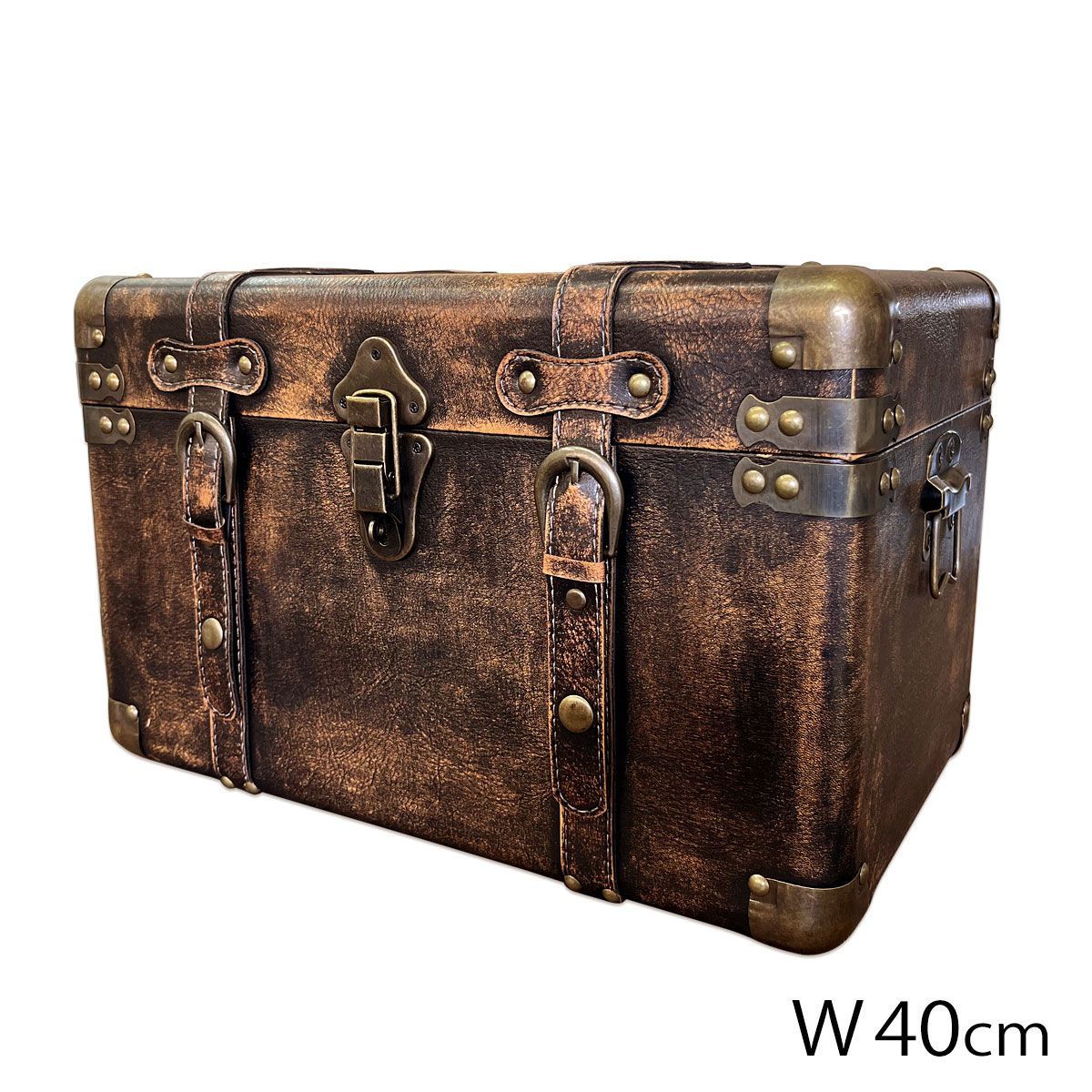 鍵付き アンティーク宝箱 ヴィンテージ宝箱 アンティーク木箱 海賊木箱