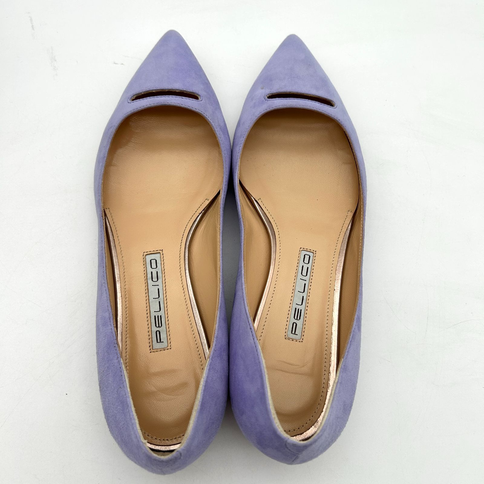 PELLICO パープル スエード ミュール　38.5 PELLICO パープル スエード ミュール 38.5