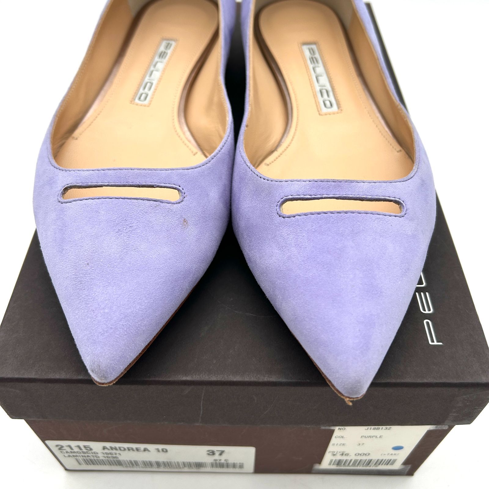 PELLICO パープル スエード ミュール　38.5 PELLICO パープル スエード ミュール 38.5
