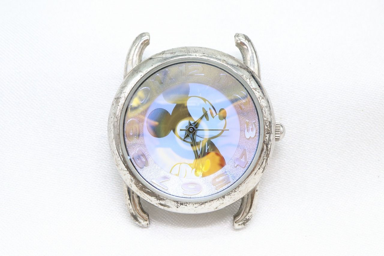 【ディズニー　ムーンフェイズ】　美品 ミッキー　時計　電池＆ベルト交換済 ディズニー Disney ムーンフェイズ【展示品】CITIZEN シチズン エコ