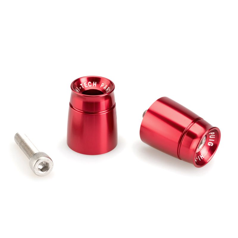 Puig 21008R SHORT BAR ENDS WEIGHTS WITH RIM [RED] KAWASAKI ELIMINATOR 500 (24-25) etc. ハンドルバーエンド プーチ