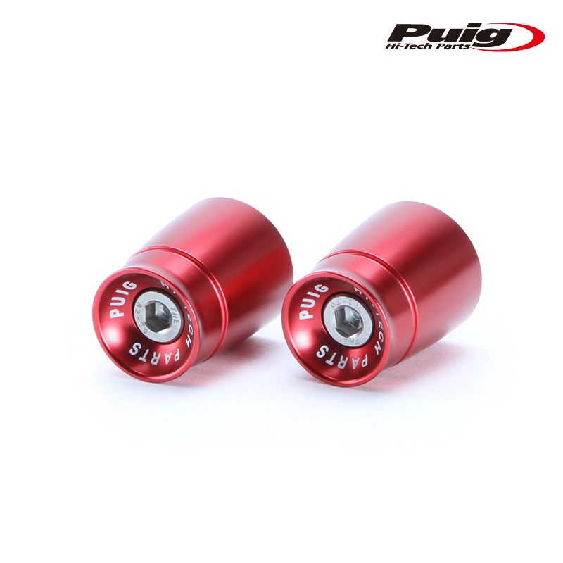 Puig 21008R SHORT BAR ENDS WEIGHTS WITH RIM [RED] KAWASAKI ELIMINATOR 500 (24-25) etc. ハンドルバーエンド プーチ