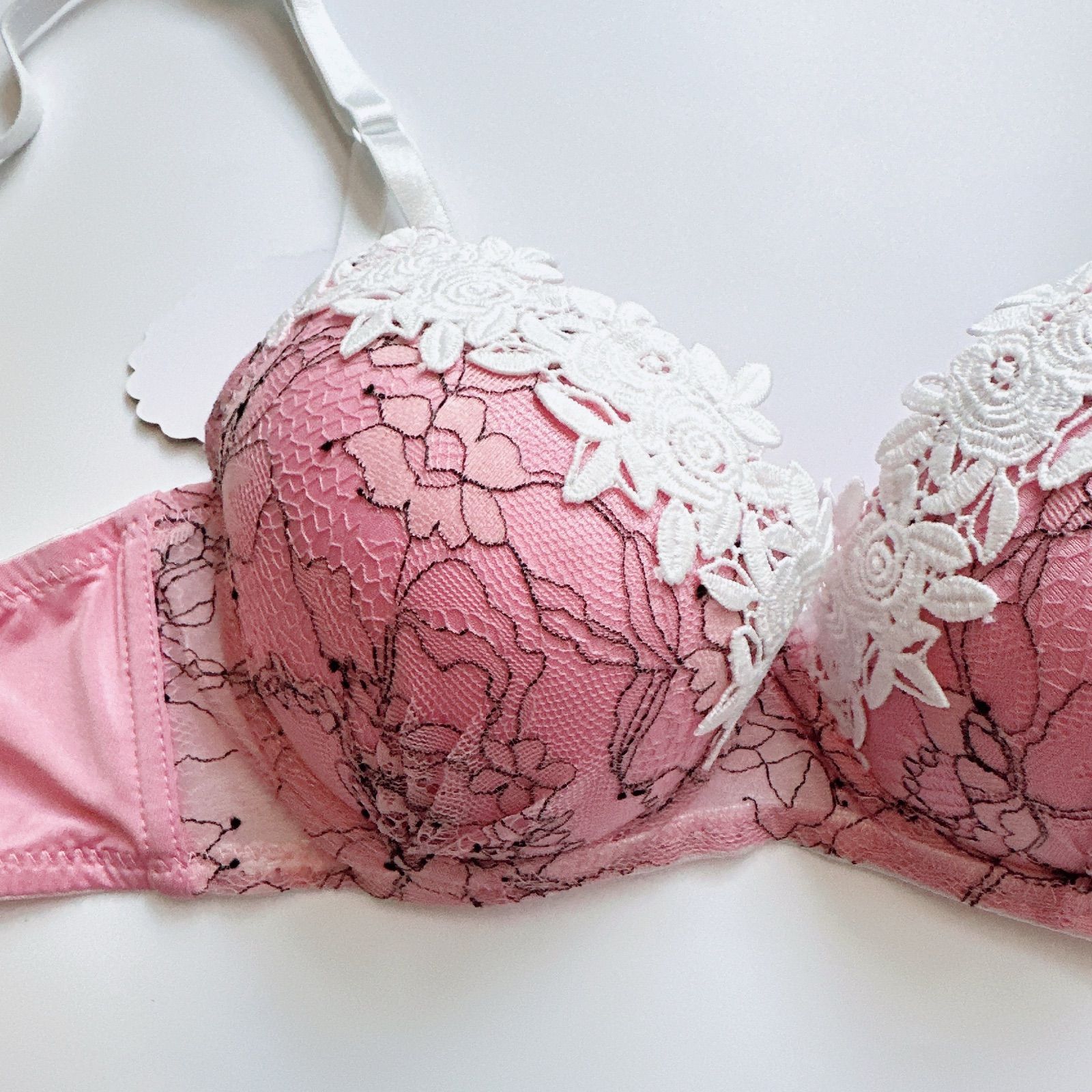 sanei/サンエイ/10369PK/ブラショーツセット/ピンク/脇高育乳ブラ/A70