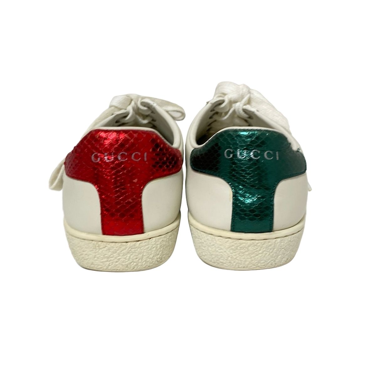 GUCCI(グッチ) スニーカー 35 レディース - 435638 白×レッド×グリーン