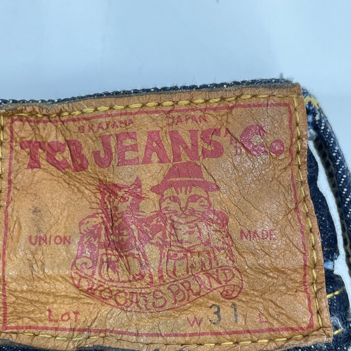 TCB JEANS&CO. ティーシービージーンズ ｲﾝﾃﾞｨｺﾞ 14.1ozｺｯﾄﾝ ｼﾝﾁﾊﾞｯｸ  