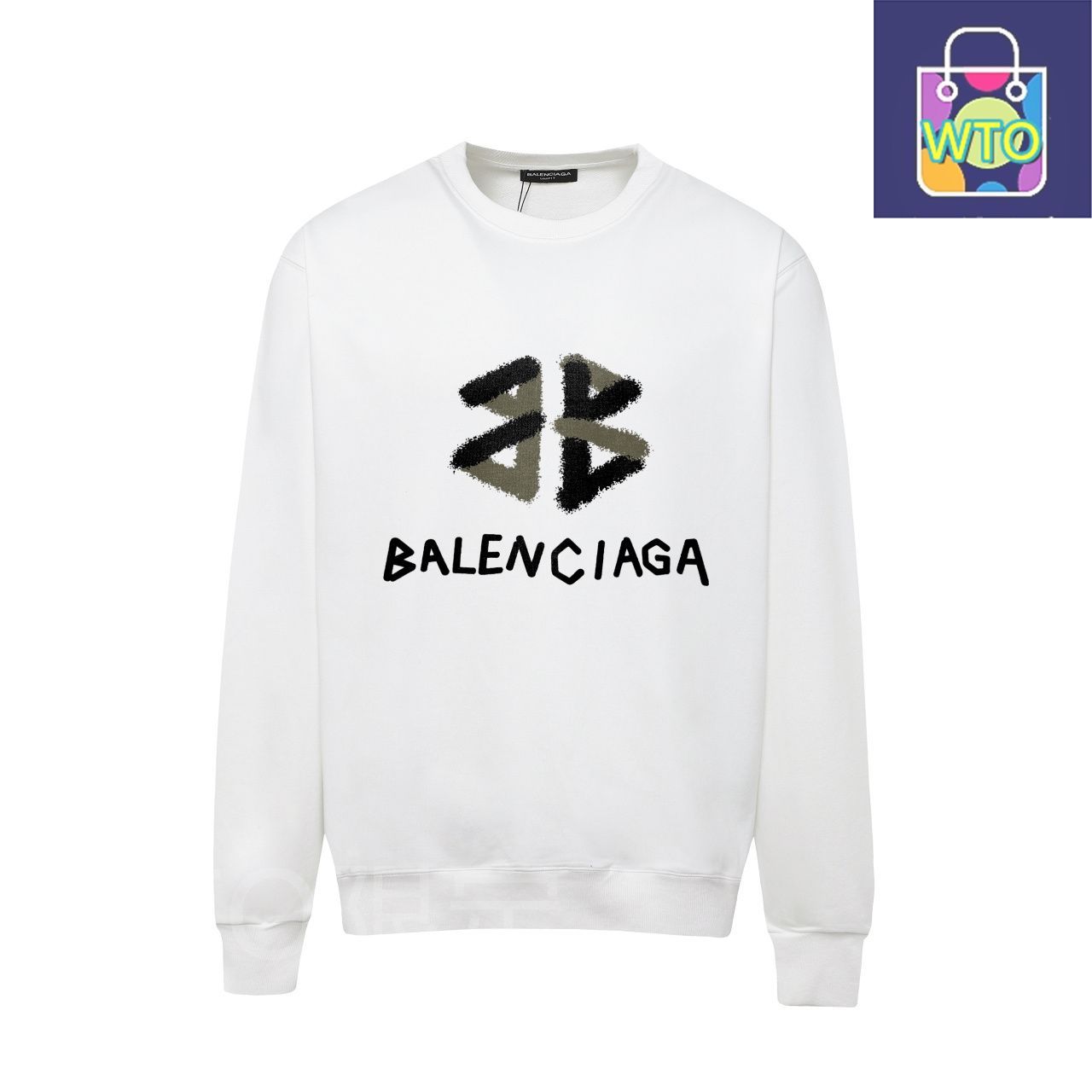 Balenciaga パリセーガ ロゴプリントクルーネックスウェット [本日特価