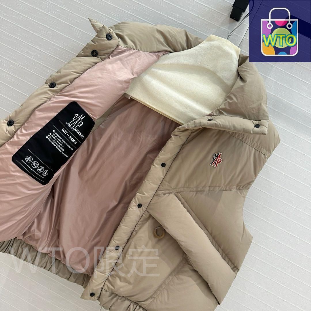 MONCLER ベージュ ダウンベスト｜本日限定特価｜新品未使用 - メルカリ
