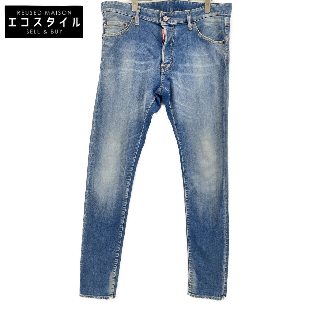 DSQUARED2 ディースクエアード ﾌﾞﾙｰ S74LB1059 ｳｫｯｼｭ加工 ｽｷﾆｰﾃﾞﾆﾑﾊﾟﾝﾂ  