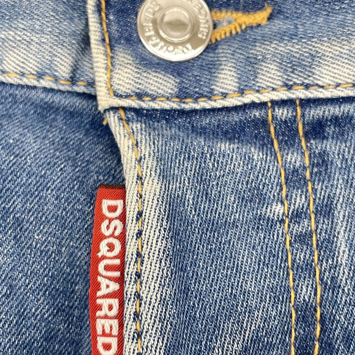 DSQUARED2 ディースクエアード ﾌﾞﾙｰ S74LB1059 ｳｫｯｼｭ加工 ｽｷﾆｰﾃﾞﾆﾑﾊﾟﾝﾂ  