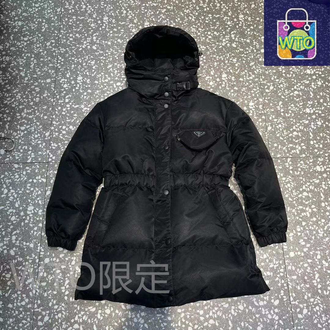 ♥️PRADA♥️ダウンジャケット<<⚠️⚠️期間限定お値下げ中⚠️⚠️>> PRADA (SGH070) 選べるお色 三角ロゴ付きダウンコート (PRADA/ダウン