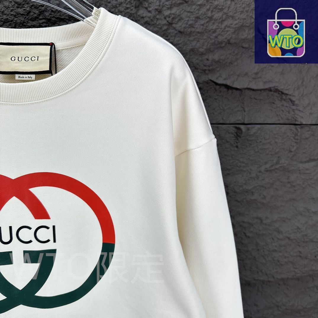 GUCCI 2025新作 ロゴプリント クルーネックスウェット [本日特価|新品